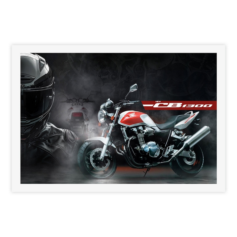 تابلو بکلیت طرح موتور CB1300 مدل W-S10665 فریم سفید