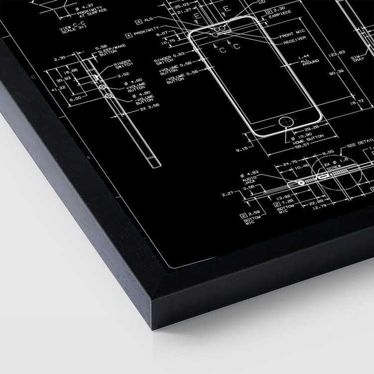 تابلو بکلیت طرح راهنمای طراحی گوشی آیفون مدل B-S4632