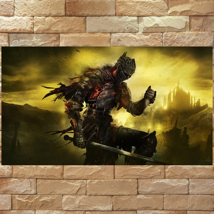 تابلو شاسی مدل گیمینگ طرح پوستر بازی کامپیوتر ی دارک سولز dark souls کد 1091
