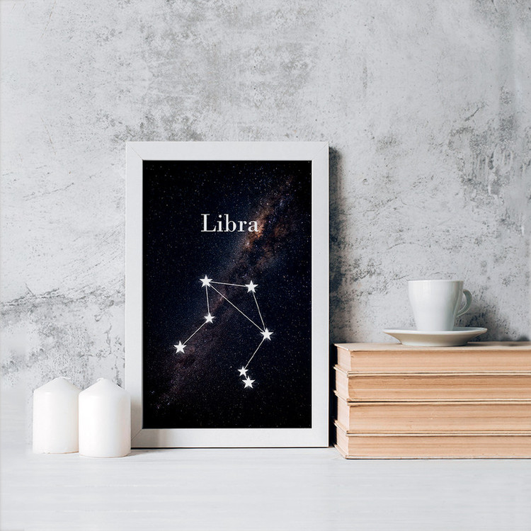 تابلو خندالو مدل دکوراتیو ماه تولد مهر Libra کد M50 مجموعه 1 عددی