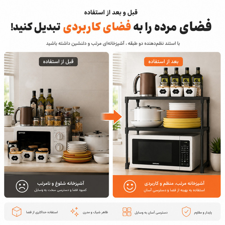 استند نظمدهنده مدل دو طبقه کد 30L