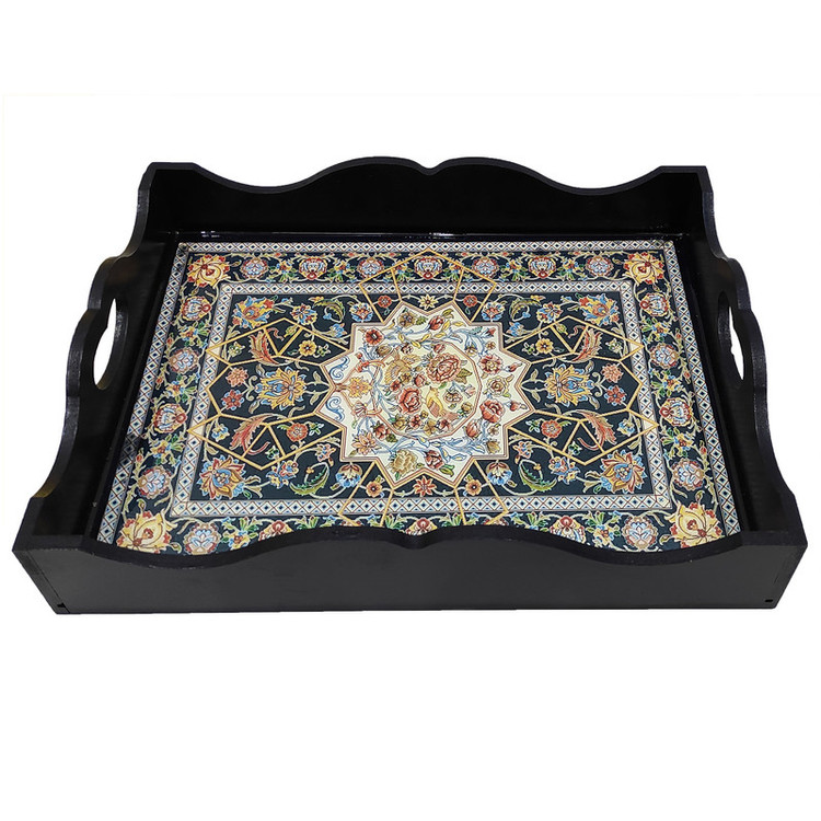 سینی رزینی طرح فرش کد 30x40