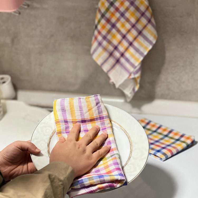 دستمال آشپزخانه مدل نخی طرح پروا بسته 3 عددی