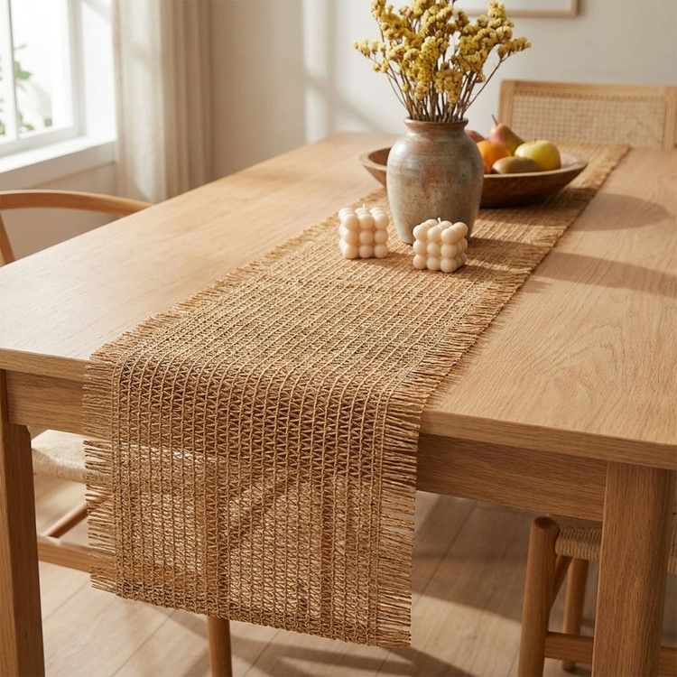 رومیزی مدل حصیری سایز 119x33 سانتیمتر