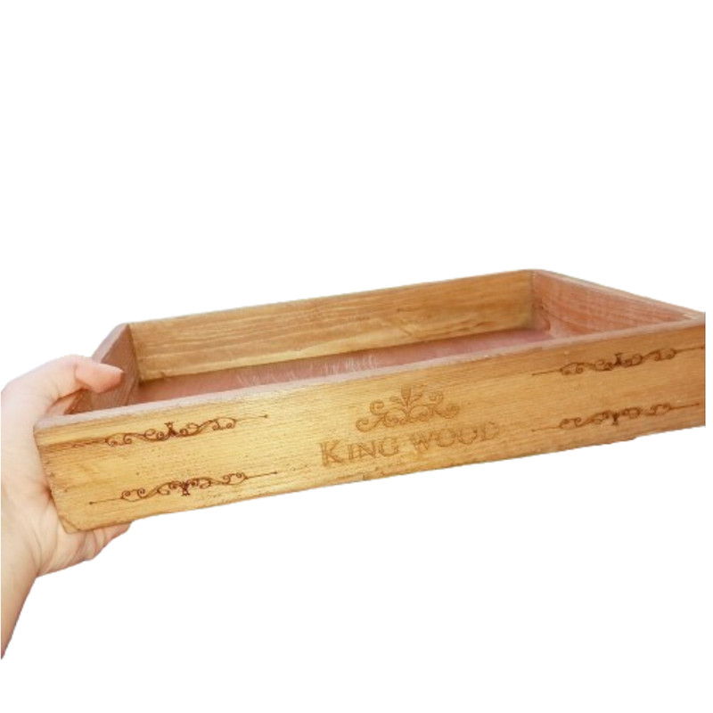 سینی بدون دسته کینگ وود مدل چوبی سایز 25 × 35 سانتی‌متر