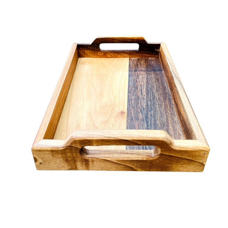 سینی دسته دار مدل چوبی سایز 30*20 سانتی متر