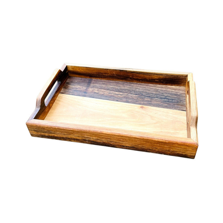 سینی دسته دار مدل چوبی سایز 30*20 سانتی متر