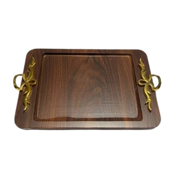 سینی دسته دار مدل چوبی گیلدا سایز 23*36 سانتی متر