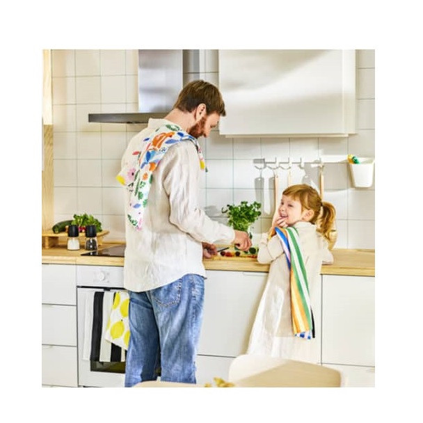 دستمال رطوبتگیر خانه و آشپزخانه پنبه ایکیا مدل RINNIG بسته 4 عددی