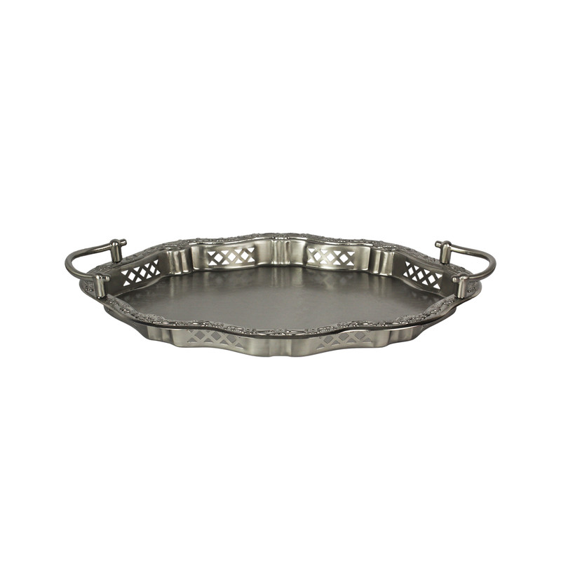 سینی دسته دار سالینو مدل ارکیده کد 6022 سایز 39x27 سانتی متر