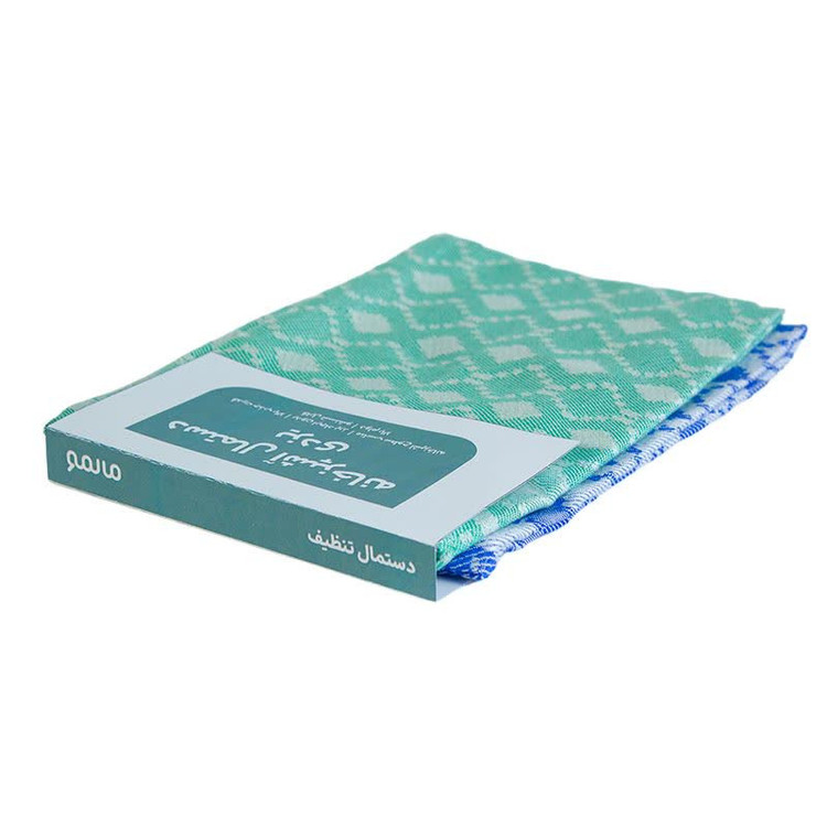 دستمال نظافت خانه و آشپزخانه ویسکوز مالمو مدل یزدی طرح لوزی کد ya55248077 بسته 2 عددی