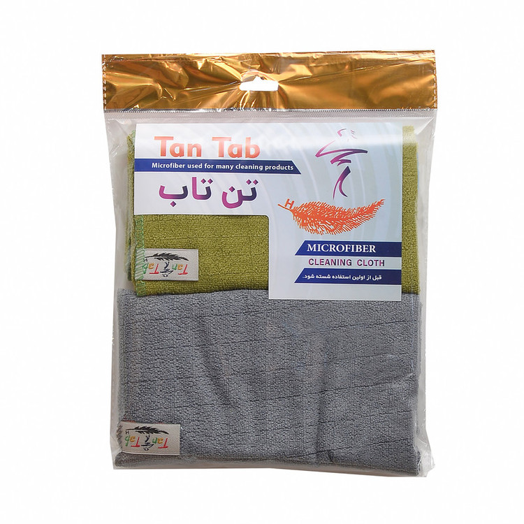 دستمال آشپزخانه تن تاب مدل چهار خانه مجموعه 4 عددی