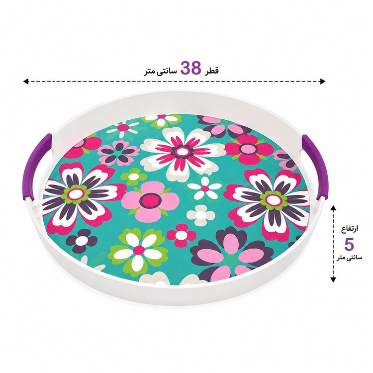 سینی دسته دار مدل بامبو کد AKB2 سایز 38×38 سانتیمتر