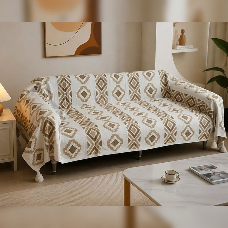 شال مبل و تخت مدل پانچدوزی سایز 300×145 سانتی متر