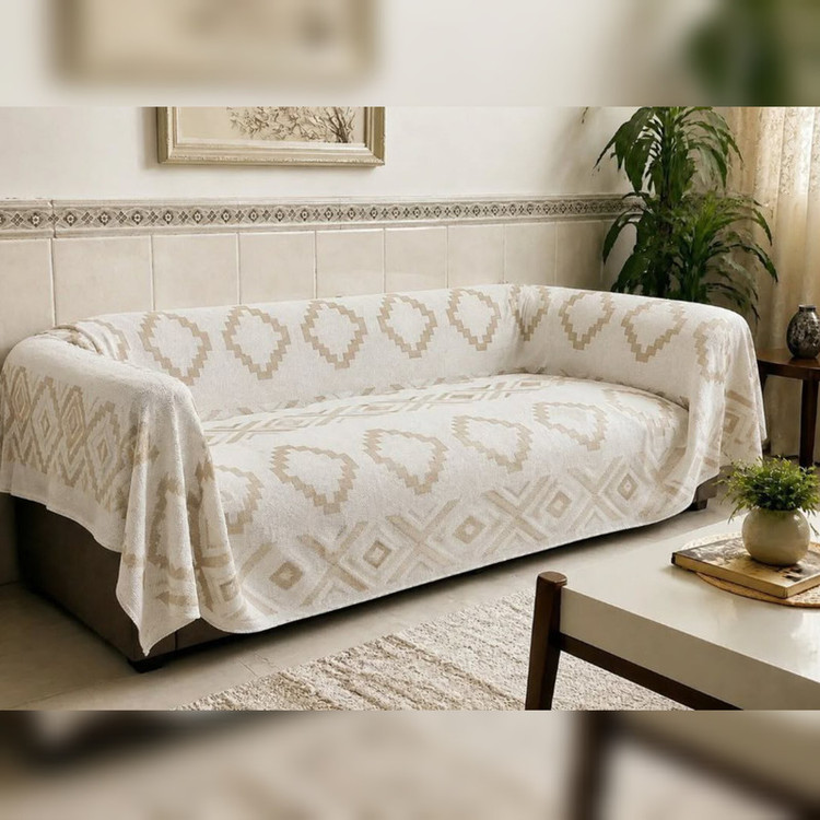 شال مبل و تخت مدل پانچدوزی سایز 300×145 سانتی متر