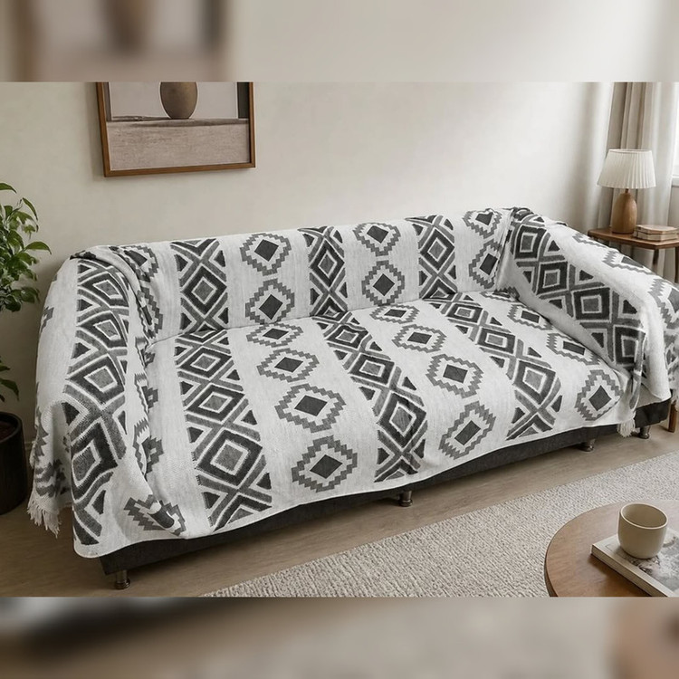 شال مبل و تخت مدل پانچدوزی سایز 300×145 سانتی متر