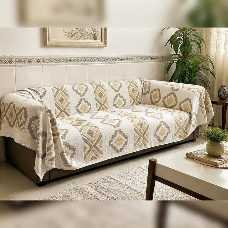شال مبل و تخت مدل پانچدوزی سایز 300×145 سانتی متر