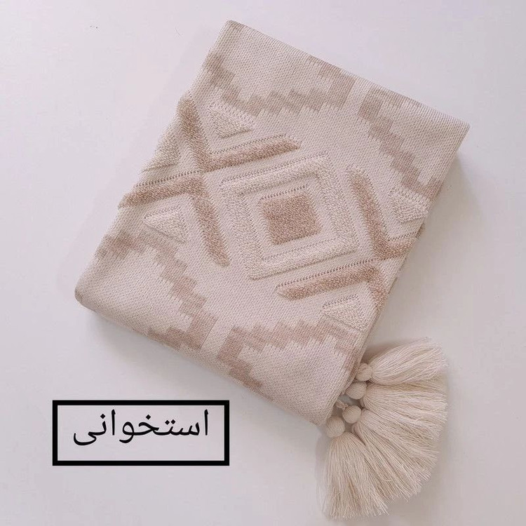 شال مبل و تخت مدل پانچدوزی سایز 300×145 سانتی متر