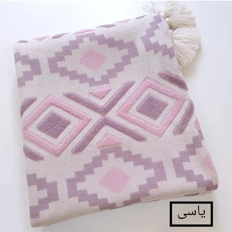 شال مبل و تخت مدل پانچدوزی سایز 300×145 سانتی متر