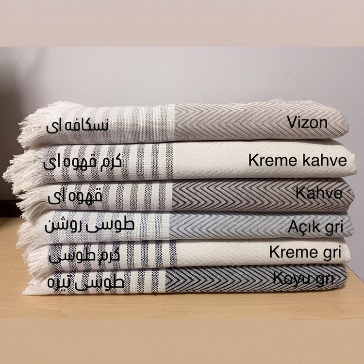 شال مبل و تخت مدل پنبه ترک طرح زیگزاگی سایز 170x310 سانتیمتر