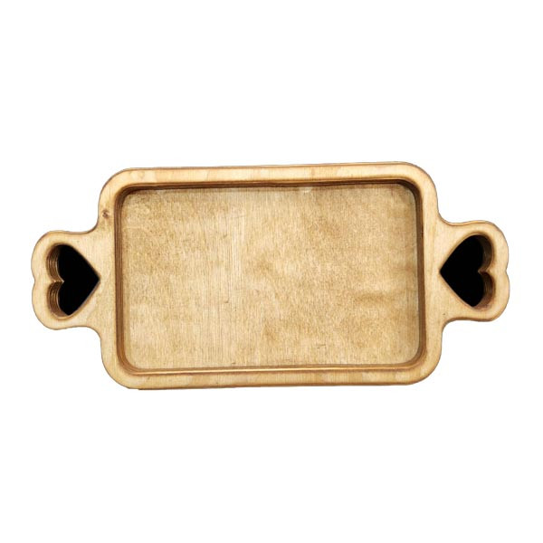 سینی دسته دار مدل قلبی مستطیل CHOB -021 سایز 20 * 13 سانتی متر