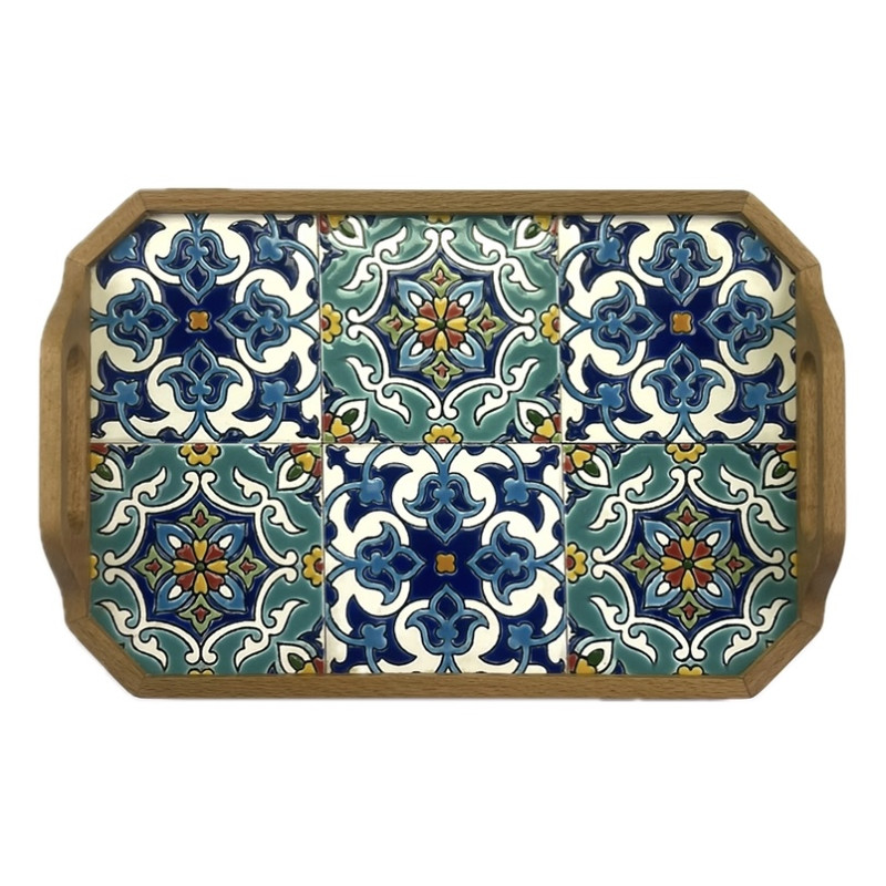 سینی کاشی کاری مدل بوستان ۲