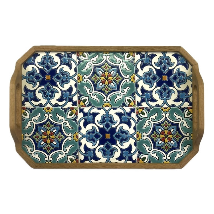 سینی کاشی کاری مدل بوستان ۲