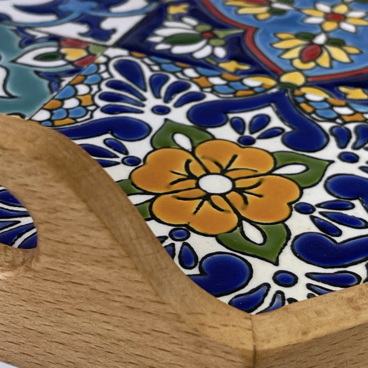 سینی کاشی کاری مدل چهارباغ ۳