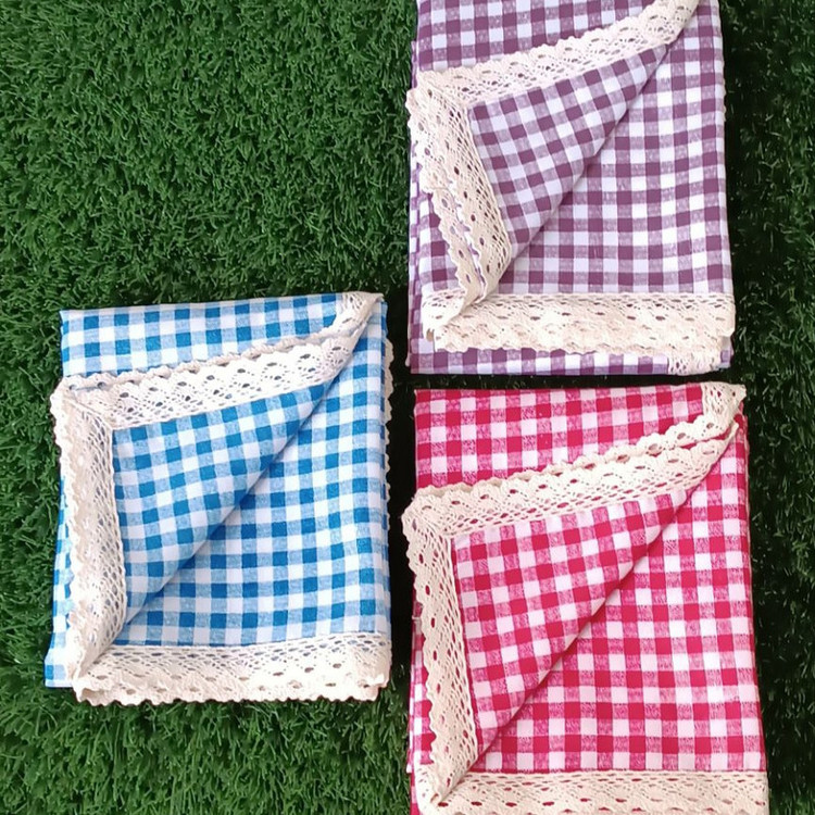 رومیزی مدل چهارخونه 55 سایز 120x150 سانتیمتر