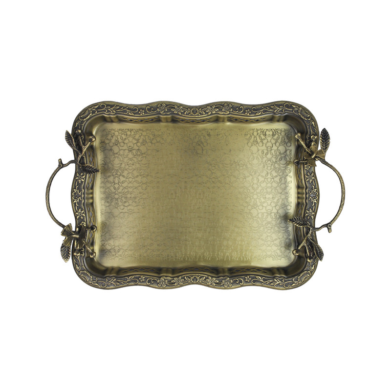 سینی دسته دار سالینو مدل پروانه  کد 6020 سایز 32x26 سانتی متر