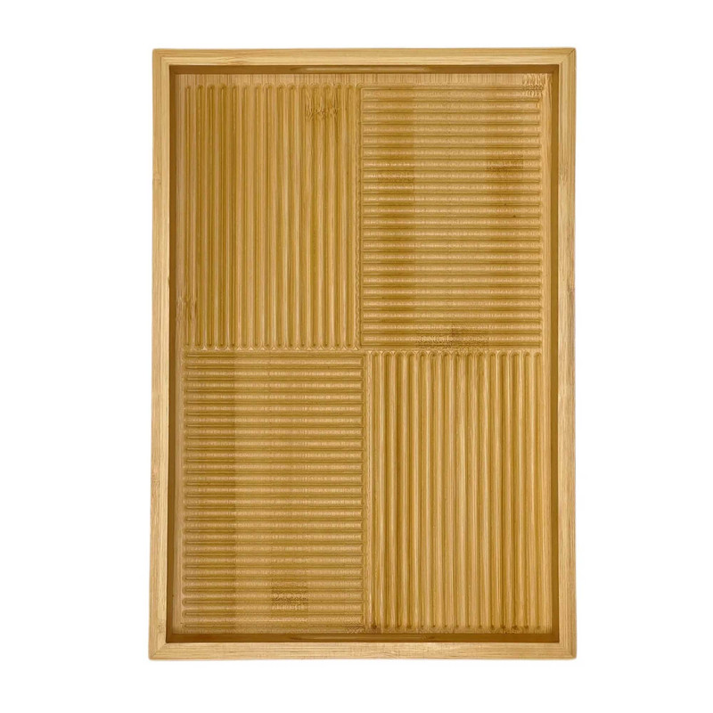 سینی بدون دسته مدل شیاردار سایز 33x23 سانتی متر