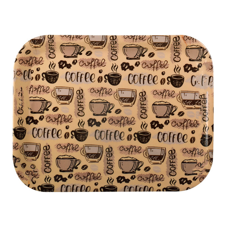 سینی بدون دسته مهروز مدل 7771 coffee سایز 25*33 سانتی متر