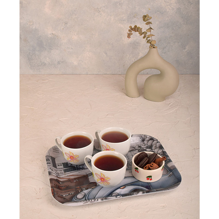 سینی بدون دسته مهروز مدل 7771 ماشین سایز 25*33 سانتی متر