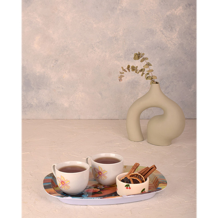 سینی بدون دسته مهروز مدل 6652 کلاه سایز 21×32 سانتی متر