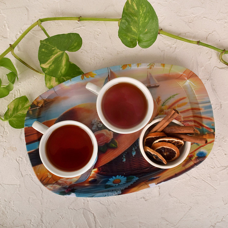 سینی بدون دسته مهروز مدل 6652 کلاه سایز 21×32 سانتی متر