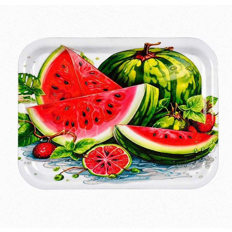 سینی بدون دسته مهروز مدل 7772 هندوانه سایز 29×38 سانتی متر