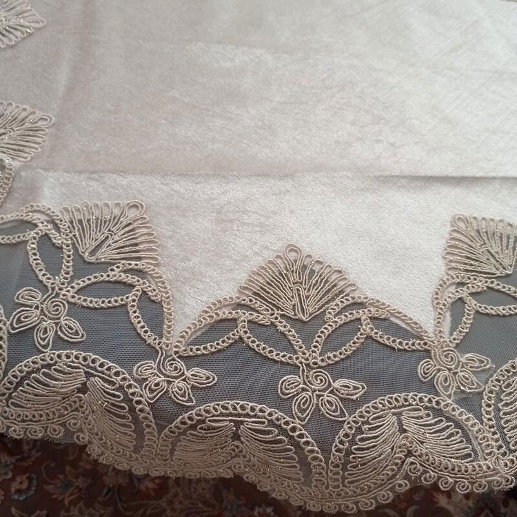 ست رومیزی سه تکه مدل قیطان دوزی طرح کاج