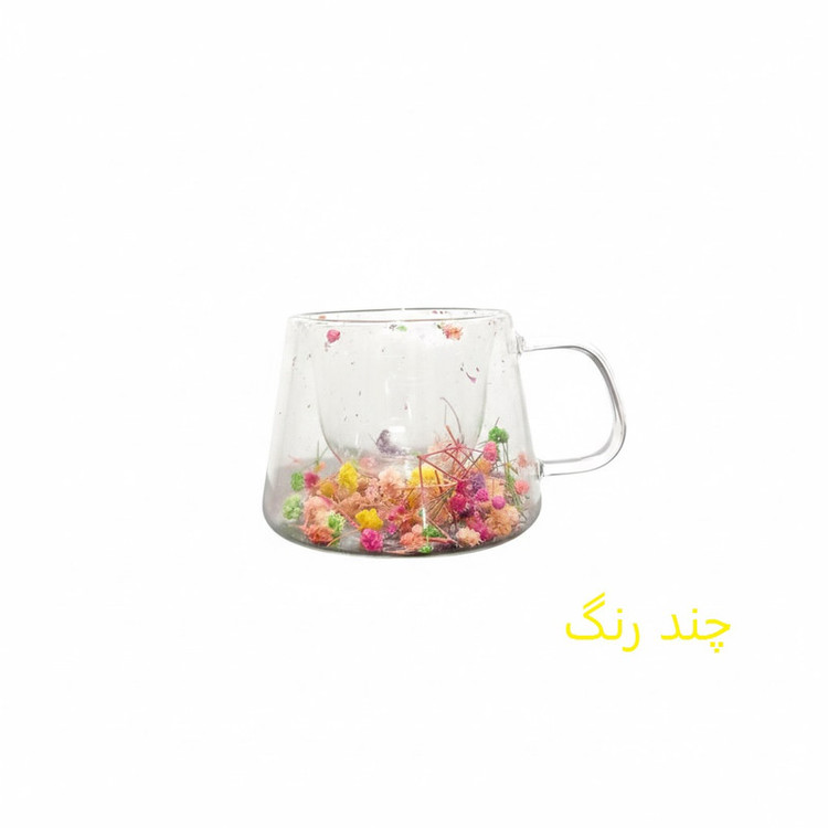 فنجان مدل دوجداره گلدار