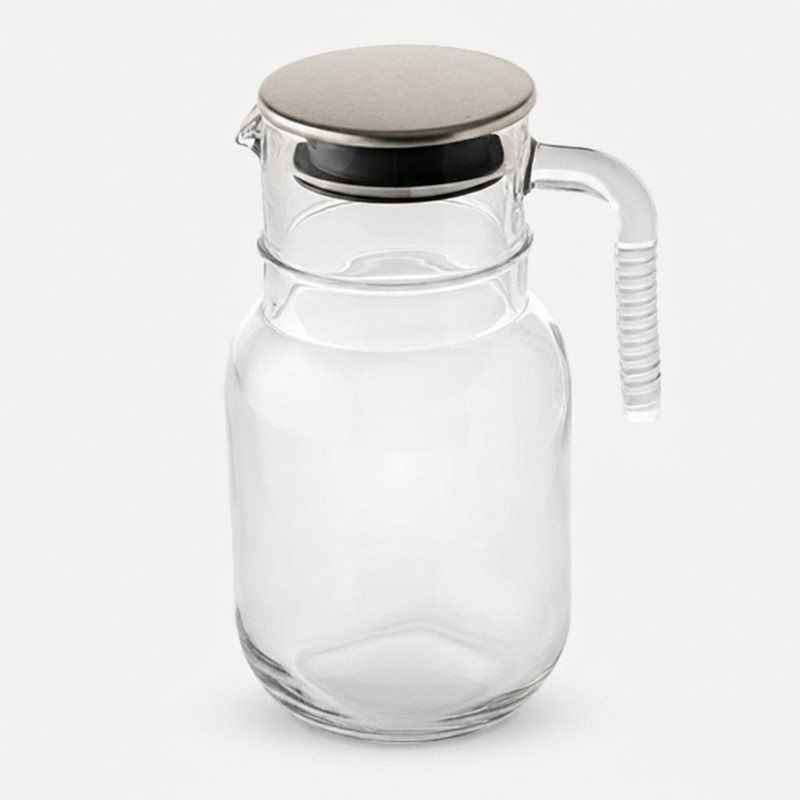 پارچ لیمون مدل شیشه ای درب استیل کد H2376