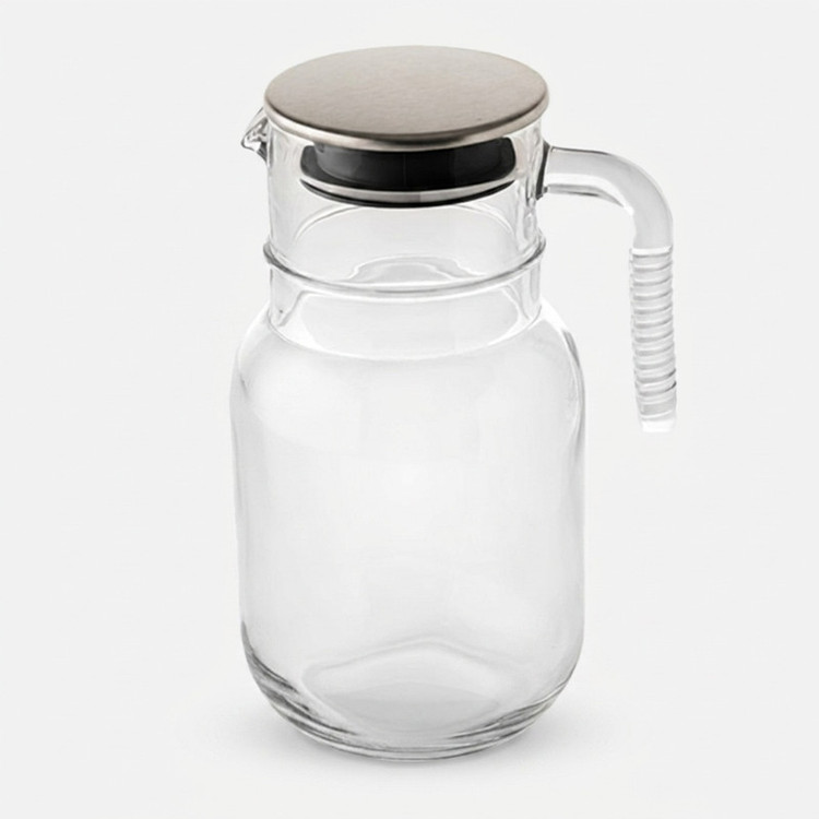 پارچ لیمون مدل شیشه ای درب استیل کد H2376