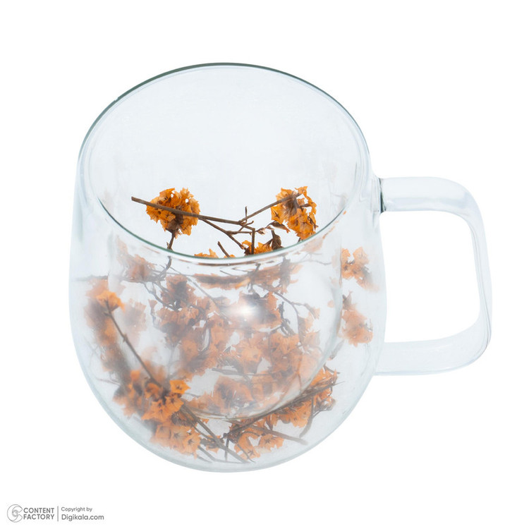 لیوان مدل دوجداره طرح گل دار