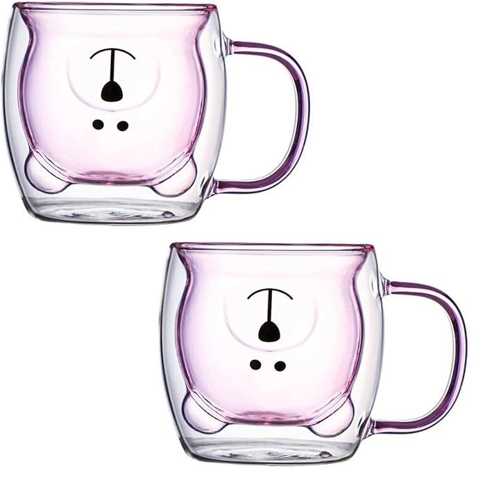 لیوان مدل دو جداره طرح خرس کد 1369n 100