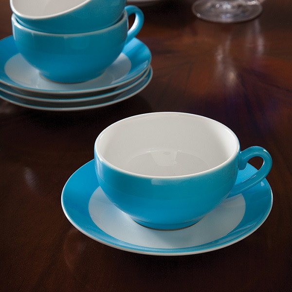 نعلبکی چینی زرین ایران مدل کاپوچینو ایتالیا اف 15 درجه عالی تکی