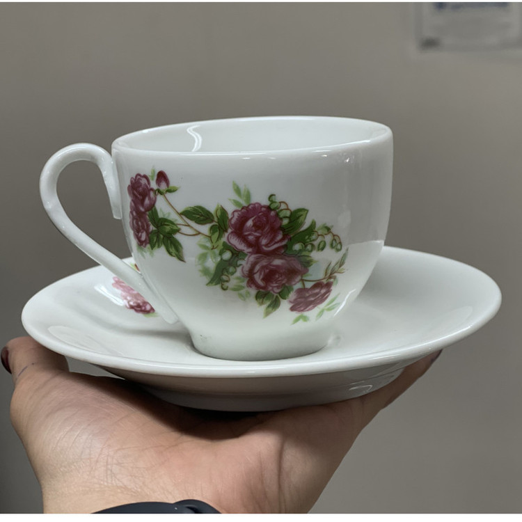 سرویس چای خوری 14 پارچه مرجان مدل گل سرخی کد 7200510281