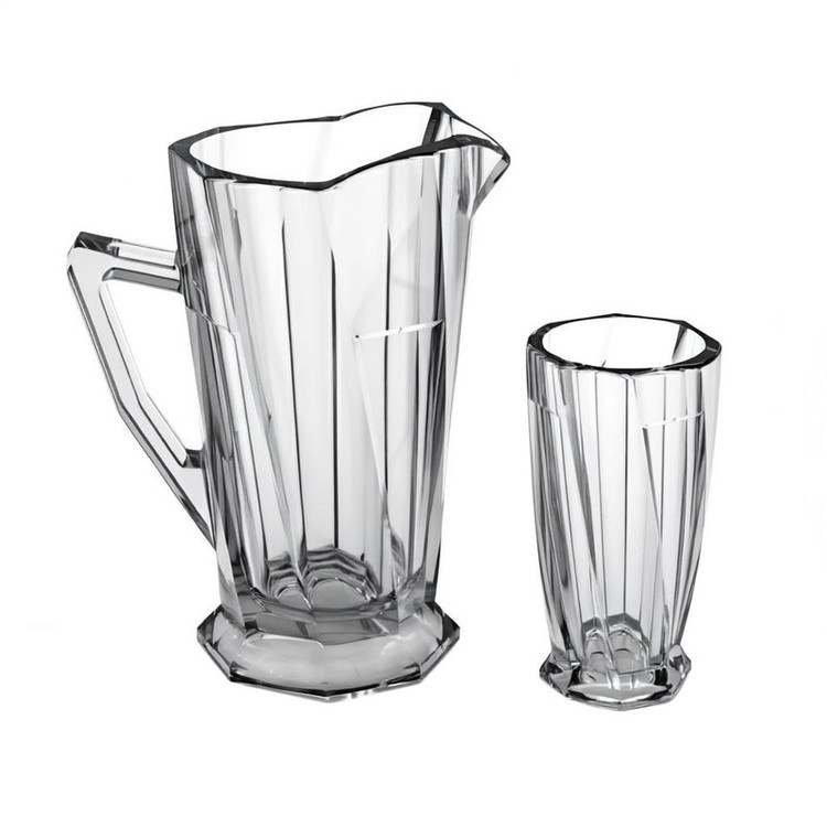 سرویس پارچ و لیوان 7 پارچه شیشه و بلور اصفهان مدل اسکوئر
