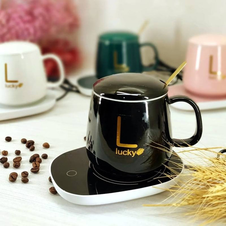 ماگ حرارتی لاکی مدل premium به همراه صفحه گرمکن برقی
