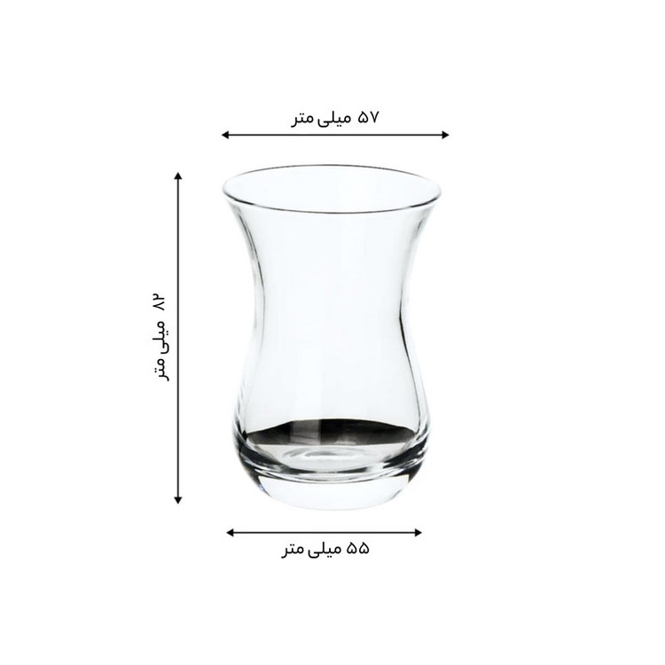 استکان پاشاباغچه کد 42021 بسته 6 عددی