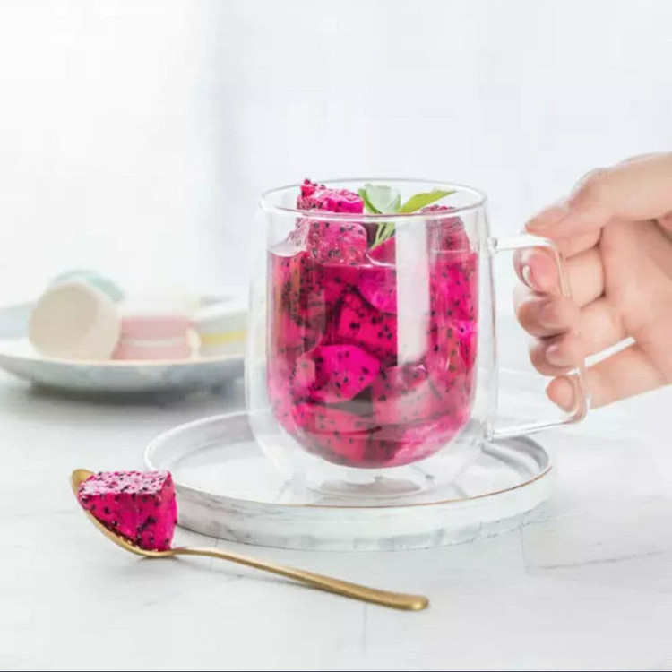 لیوان مدل دوجداره دسته دار کد 302 بسته 6 عددی