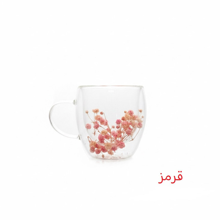 فنجان مدل دوجداره گلدار کد 01
