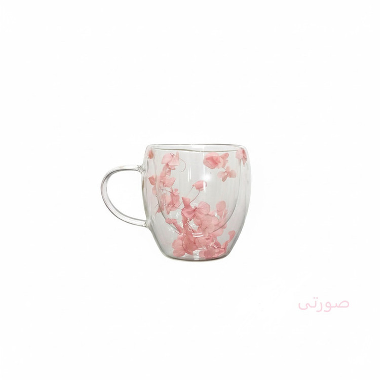 فنجان مدل دوجداره گلدار کد 01